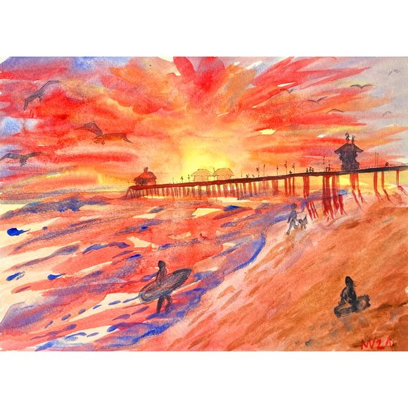 Other - California Wall Art Beach ORIGINAL Paintings Arts